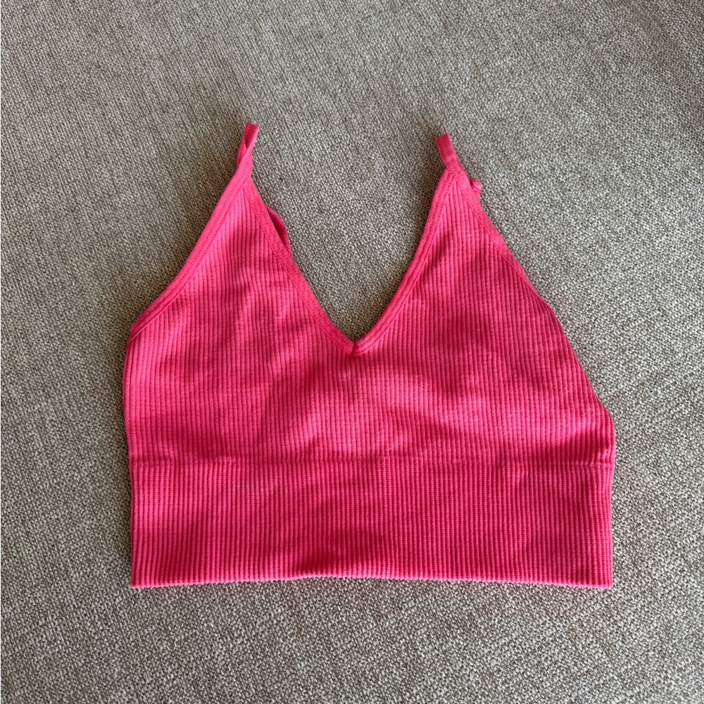 Pink Ribbed Camisole Top